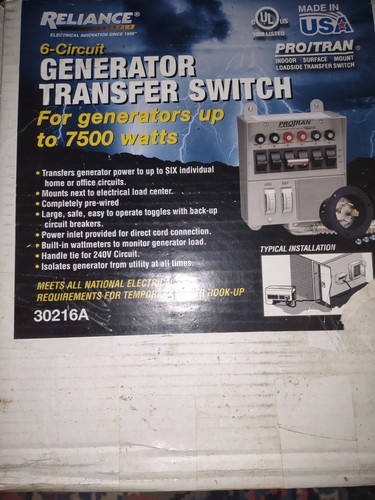 Reliance transfer switch - reliance,